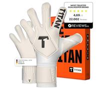 T1TAN Legend White-Out Professionnels Gants de Gardien de But pour entraînement et matchs, Enfants et Adultes, Latex, fabriqués en Allemagne - Taille 11