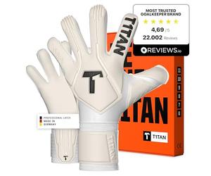T1TAN Legend White-Out Professionnels Gants de Gardien de But pour entraînement et matchs, Enfants et Adultes, Latex, fabriqués en Allemagne - Taille 11