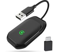 T2 Adaptateur Carplay Sans Fil Pour Iphone¿Convertit Carplay Filaire En Sans Fil,Connexion Auto Via Usb A/C,Plug&Play,Compatible Voitures Dès 2016 Et Iphone Ios 10+