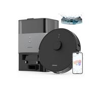 Aspirateur Robot Laveur AIRROBO T20+ 3 en 1 avec Station de Vidage, Aspiration Puissante 2600Pa, Navigation LDS Intelligente, Détection Tapis, Contrôle via APP et Alexa NOIR