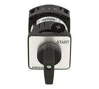 T225-61352-219M1 | SALZER,ROTARY CAM SWITCH, 2 POLE, 32 AMPS, ON/OFF, 2 STAGE, 2 CONTACTS, BLACK WITH SILVER FACE