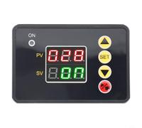 T2310 Module de relais de minuterie numérique avec contrôle précis du compte à rebours pour alimentation multiple CC 12 V 24 V CA 220 V Noir Affichage convivial précis (24 V)