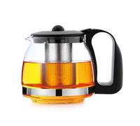 T24 Théière en verre avec passoire et filtre amovible en acier inoxydable résistant à la chaleur, avec infuseur et protection contre la surchauffe, idéale pour la préparation de thés