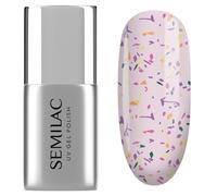 T27 Semilac Vernis à ongles UV, top coat, mat, violet, Galaxy, 7 ml