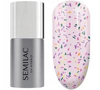 T27 Semilac Vernis à ongles UV, top coat, mat, violet, Galaxy, 7 ml