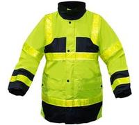 T2s - Veste Parka securite Travail haute visibilite Jaune Fluo bandes reflechissantes XXL Jaune G