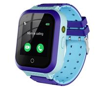 T3 4G Smartwatch pour enfants avec caméra GPS 2 voies voix & vidéo appel SOS pour 4-12 ans anniversaire enfant bleu