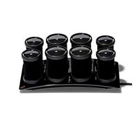 T3 Lot de 4 rouleaux chauffants volumétriques avec 4 rouleaux chauds de 44 mm et 4 38 mm avec double contrôle de température et chauffages en céramique