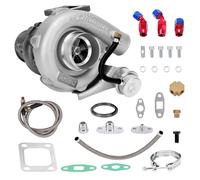 T3 T04E Turbine Turbocharger for 4/6 CYL + Oil RETURN/Feed Line Kit