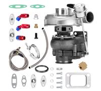 T3 T04E Turbo Turbocharger for 4 / 6 CYL + Oil RETURN / Feed Line Kit/