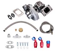 T3 T4 T04E Turbocharger 0.5 A/r 0.63+Oiled Line for 1.5L to 2.5L 4/6 cylinder
