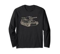 T34 Tank T-Shirt Cadeau Soviétique Medium T 34 WW2 Shirts Manche Longue