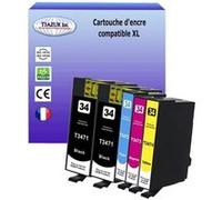 T3AZUR- 5X Cartouches Compatibles avec Epson 34XL 34 XL remplace Epson Workforce Pro WF-3725DWF WF-3720DWF WF3725DWF WF3720DWF