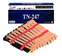 T3AZUR - 10 Toners compatibles avec TN247 pour Brother HL-L3270CDW, HL-L3280CDW Noire - 3 000 pages - T3AZUR