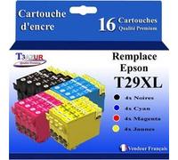 T3AZUR - 16x Cartouches compatibles avec Epson Expression Home XP-235, XP-245, XP-247, XP-255, XP-257, T29XL G