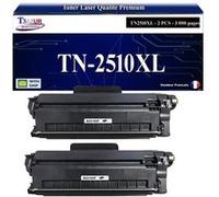 T3AZUR- Toner compatible avec brother DCP-L2627DWE, DCP-L2627DWXL, TN-2510XL Noir (3 000 pages) Monochrome