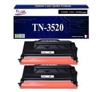 T3AZUR - 2x Toners compatibles avec Brother TN-3520, TN 3520 pour Brother HL-L6400DW, HL-L6400DWT, HL-L6400DWTSP, HL-L6400DWTT, HL-L6450DW - 20 000 pages