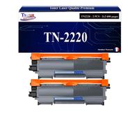 T3AZUR - 2x Toners compatibles avec Brother TN2220, TN2010 pour Brother HL-2130, HL-2132, HL-2135, HL-2135W, HL-2240, HL-2240D, HL-2250DN, HL-2270DW, MFC-7360 - 2600 pages
