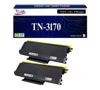 T3AZUR - 2x Toners compatibles avec Brother TN3170 pour DCP8060 DCP8065DN HL5200 HL5240 HL5240L HL5250 HL5250DN HL5270 HL5270DN HL5280DW MFC8460N MFC8860DN MFC8870DW Noir