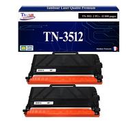 T3AZUR - 2x Toners compatibles avec Brother TN3512 pour Brother MFC-L6800DW, MFC-L6800DWT, MFC-L6900DW, MFC-L6900DWT, MFC-L6900DWTSP, MFC-L6950DW Noir - 12 000 pages