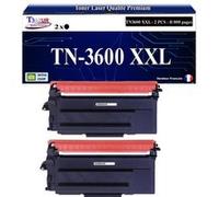 T3AZUR - 2x Toners compatibles avec Brother TN3600 XXL pour Brother DCP-L5510DW Noir - 11 000 pages Noir G