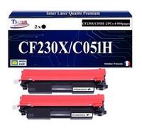T3AZUR -2x Toners compatibles avec Canon 051H (2169C002) pour Canon i-Sensys LBP162dw, MF264dw, MF267dw, MF269dw, LBP160 Noir G