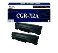 T3AZUR -2X Toners compatibles avec Canon 712 (1870B002) pour Canon LBP3010, LBP3100, LBP-3010, LBP-3100