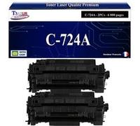 T3AZUR -2x Toners compatibles avec Canon 724 (3481B002) pour Canon LBP-6750DN, LBP-6780X, MF-512x, MF-515x Noir G