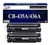 T3AZUR -2x Toners compatibles avec HP CB435A (35A) pour HP LaserJet P1005, P1006 G