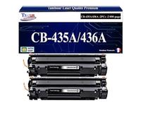 T3AZUR -2X Toners compatibles avec HP CB436A (36A) pour HP Laserjet M1120, M1120MFP, M1120N, M1522MFP, M1522N, M1522NF, P1505, P1505N