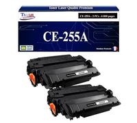 T3AZUR -2X Toners compatibles avec HP CE255A (55A) pour HP Laserjet Enterprise 500 MFP M521DN, M521DW, M525, M525C, M525DN, M525F