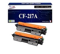 2 Toners compatibles avec HP LaserJet Pro M102a, M102w remplace HP CF217A (17A) Noir - 1 600p