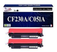 T3AZUR -2x Toners compatibles avec HP CF230A (30A) pour HP LaserJet Pro M203dn, M203dw, MFP M227fdn, MFP M227fdw, M227sdn Noir G