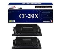 T3AZUR -2X Toners compatibles avec HP CF281X (81X) pour HP Laserjet Enterprise Laserjet Enterprise M630z, M605dn, M605n, M605x, M606dn, M606x, M630dn, M630f, M630h
