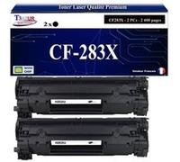 T3AZUR -2x Toners compatibles avec HP CF283X (83X) pour HP LaserJet Pro M201dw, M201n, M225dn, M225dw Noir G
