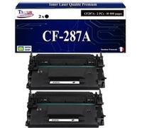 T3AZUR - 2x Toners compatibles avec HP CF287A (87A) avec HP LaserJet Pro M501, M501dn, M501n Noir G