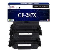 T3AZUR - 2X Toners compatibles avec HP CF287X (87X) pour HP Laserjet Enterprise M506, M506dh, M506dn, M506n, M506x, M506xh