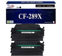 T3AZUR -2x Toners compatibles avec HP CF289X (89X) pour HP LaserJet Enterprise M528dn, M528f, E50145dn, E52645c, E52645dn Noir G