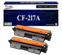T3AZUR -2X Toners compatibles avec HP CF217A (17A) pour HP Laserjet Pro M102a, M102w, MFP M130a, M130fn, M130fw, M130nw