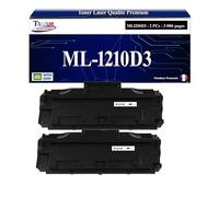 T3AZUR - 2X Toners compatibles avec Samsung ML1210D3 ML-1210D3 pour Samsung ML-1010 ML-1020 ML-1020M ML-1210 ML-1220M ML-1250 ML-1430 ML-210 ML-808 SF-515 SF-530 SF-531P SF-535E