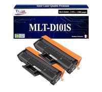 T3AZUR - 2X Toners compatibles avec Samsung MLT-D101S pour Samsung SCX-3400 SCX-3400F SCX-3401 SCX-3405 SCX-3405F SCX-3405FW SCX-3405W SF-760P