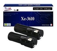 T3AZUR -2x Toners compatibles avec Xerox Phaser 3610, 3610Vdn / WorkCentre 3615, 3615Vdn (106R02722/ 106R02731/ 106R02720) - Noir Noir