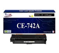 T3AZUR - 307A Toner compatible avec CE742A compatible avec HP Color LaserJet CP 5220, CP 5225 Jaune Jaune G