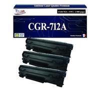 T3AZUR -3X Toners compatibles avec Canon 712 (1870B002) pour Canon LBP3010, LBP3100, LBP-3010, LBP-3100