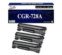 T3AZUR -3X Toners compatibles avec Canon 728 (3500B002) pour Canon MF4580, MF4580DN, MF4730, MF4750, MF4780W, MF4870DN, MF4890DW