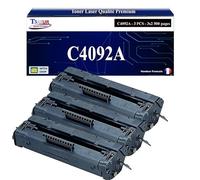 T3AZUR -3X Toners compatibles avec HP C4092A (92A) pour HP Laserjet 1100, 1100 XI, 1100A, 3200, 3200M