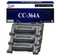 T3AZUR -3x Toners compatibles avec HP CC364A / CE390A (64A/90A) pour HP Laserjet M4555, M4555F, M4555FSKM MFP, M4555H MFP Noir G