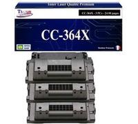 T3AZUR -3x Toners compatibles avec HP CC364X/CE390X (64X/90X) pour HP Laserjet P4015, P4015N, P4015TN, P4015X Noir G