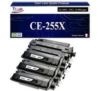 T3AZUR -3x Toners compatibles avec HP CE255X (55X) pour HP LaserJet Enterprise P3010, P3011, P3015, P3015D, P3015DN, P3015X Noir G
