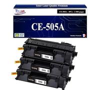 T3AZUR -3X Toners compatibles avec HP CE505A (05A) pour HP Laserjet P2030, P2035, P2035N, P2050, P2050D, P2055, P2055D, P2055DN, P2055